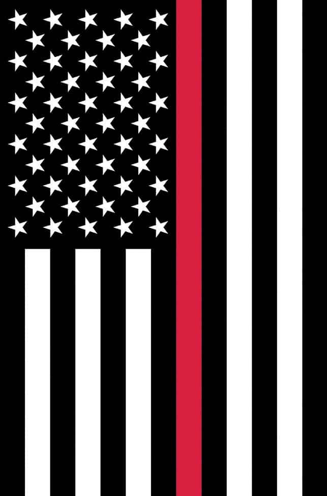 Custom Decor - Applique Flag-Fire Fighter Support - 12” x 18”