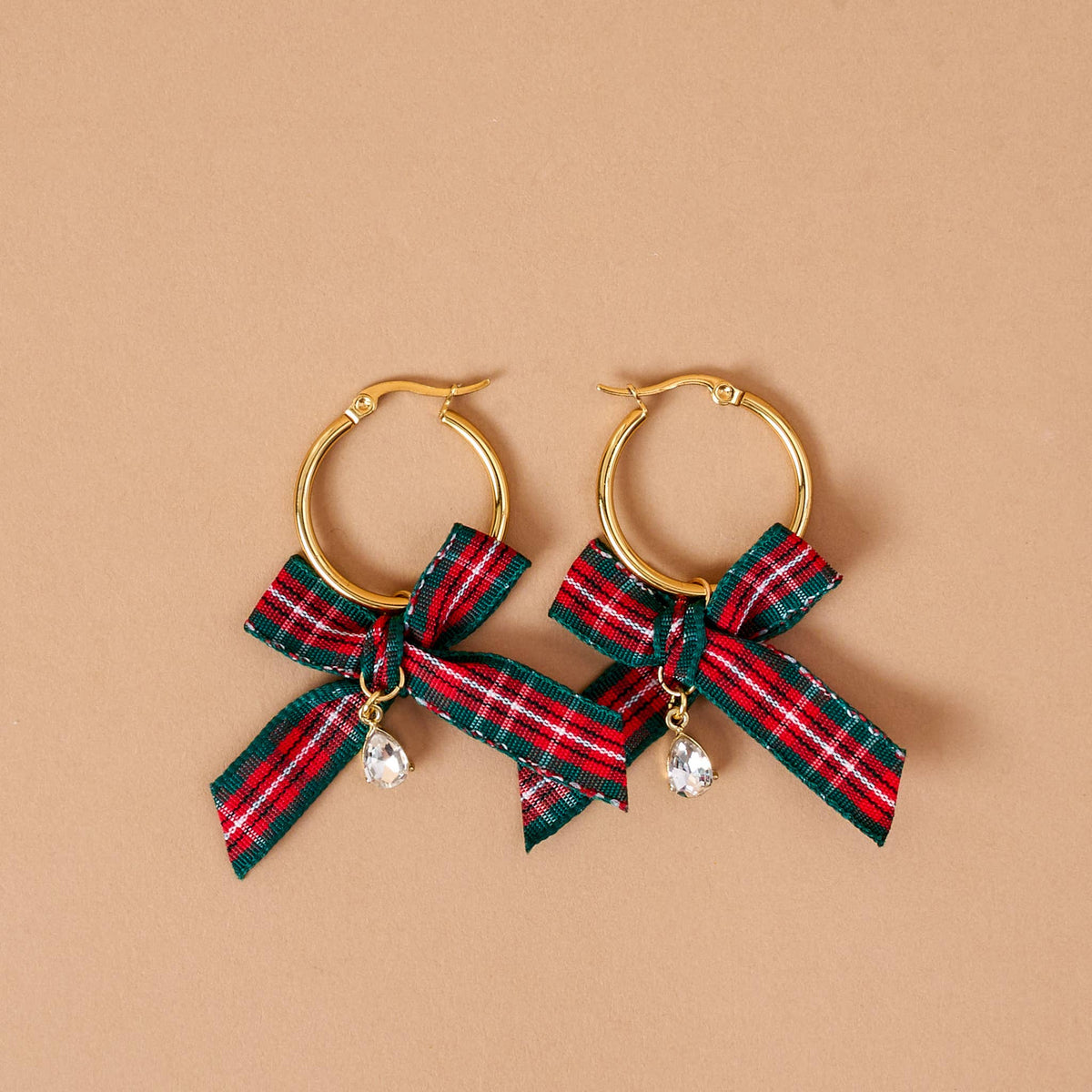 The Darling Effect - Signature Hoop Earrings-Dressed in Plaid