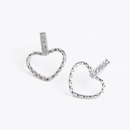 Howard's - Waterproof Earrings Narelle Heart Outline Bar Studs