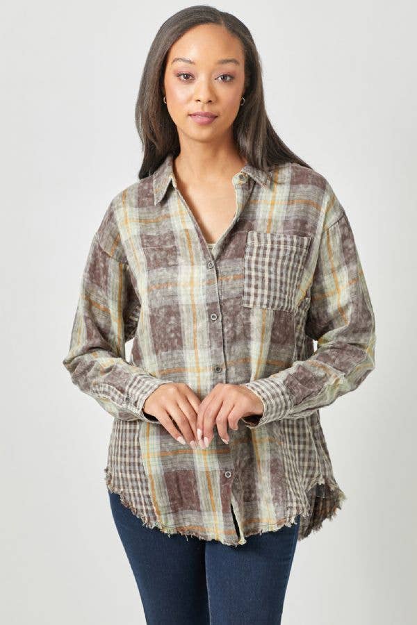 Merry Plaid Oversized Shacket