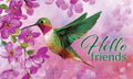 Custom Decor - Mat-Pink Hummingbird