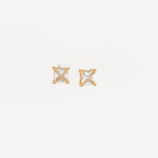 Howard's - Waterproof Earrings 5mm Square Cubic Zirconia Stud Narelle
