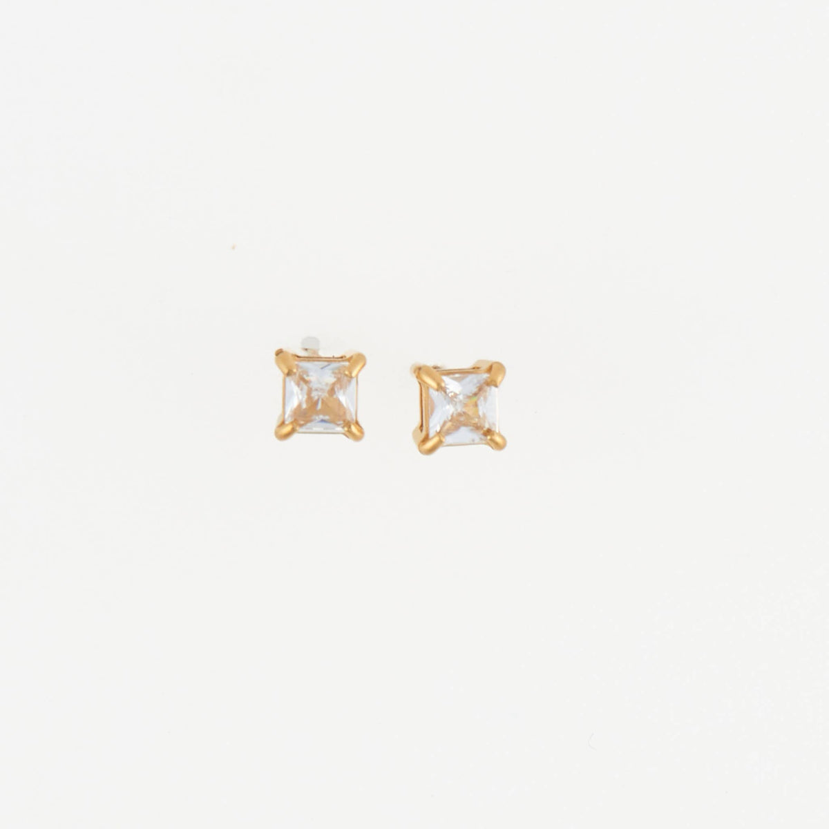 Howard's - Waterproof Earrings 5mm Square Cubic Zirconia Stud Narelle