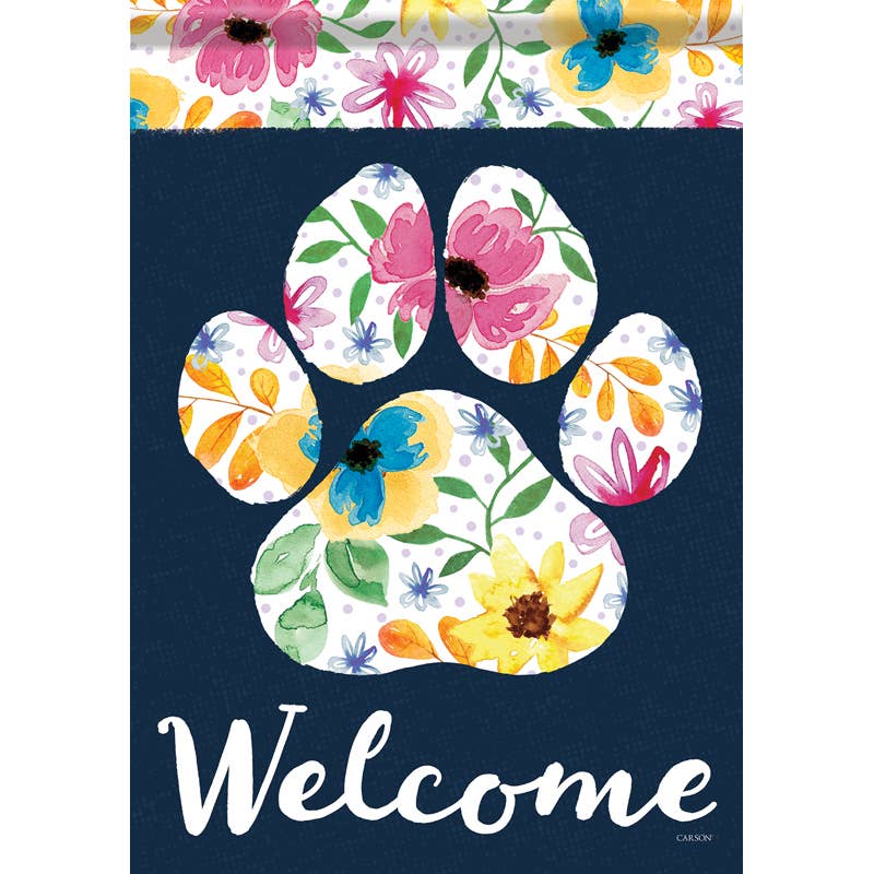 FlagTrends by Carson - "Pet Floral Paw" Dura Soft™ Garden Flag