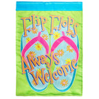 Magnolia - FLIP FLOP WELCOME APPLIQUE GARDEN FLAG