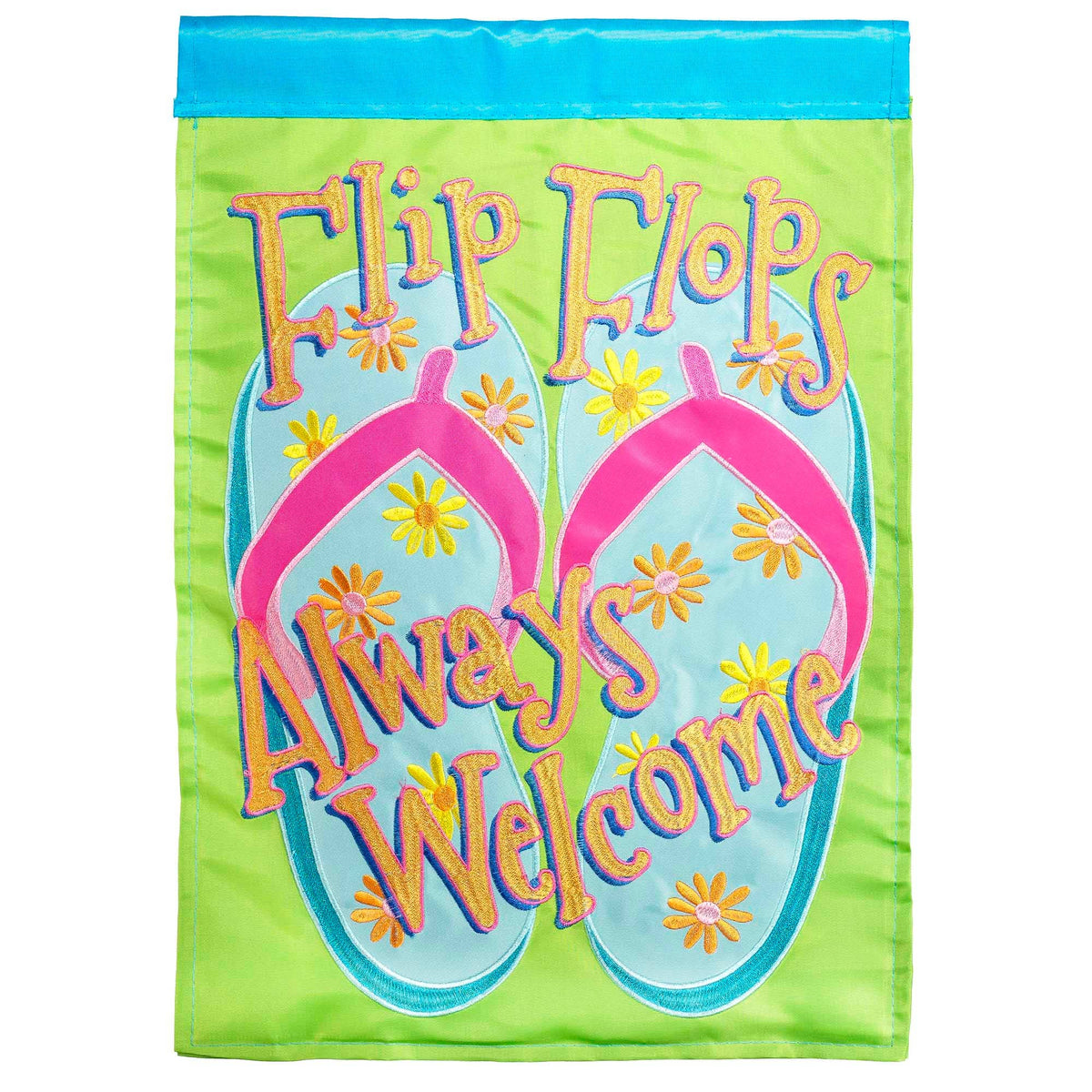 Magnolia - FLIP FLOP WELCOME APPLIQUE GARDEN FLAG