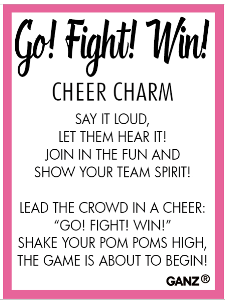 Go! Fight! Win! Cheer Charm