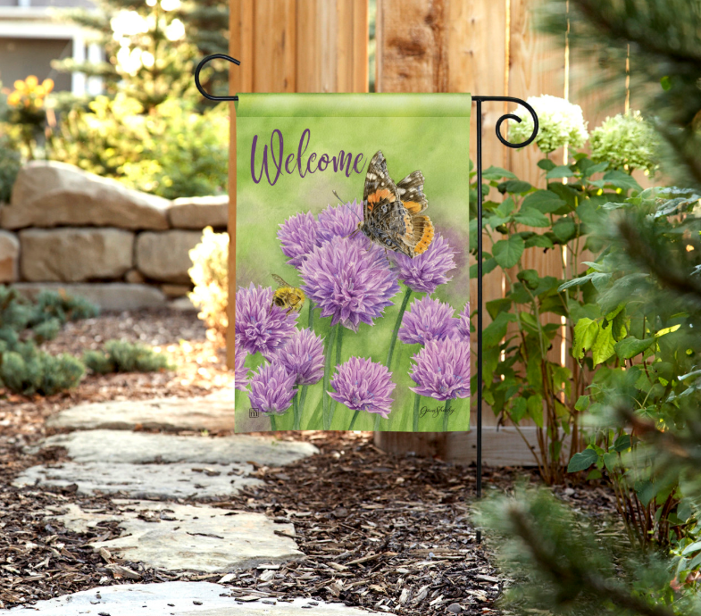 Chives Garden Flag
