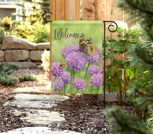 Chives Garden Flag
