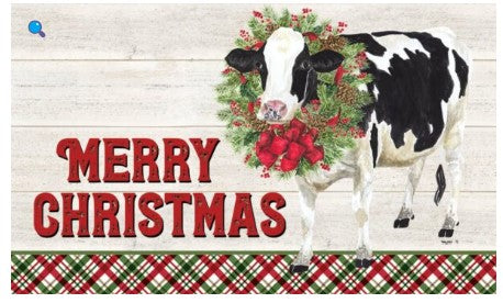 Christmas Cow Mat
