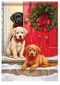 "Christmas Labs" Garden Durasoft™ Flag