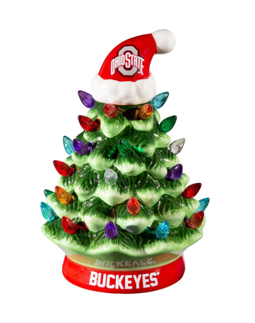 8" LED Ceramic Christmas Tree, Ohio State University
