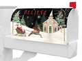 Church and Sleigh-Large Mailbox Makeover