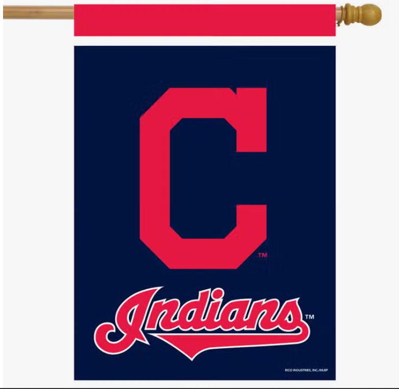 CLEVELAND INDIANS MLB HOUSE FLAG