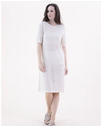 Comfy Pointelle Half Sleeve Tunic -Beige