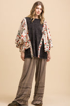 Blue Velvet Poncho Sleeve Top