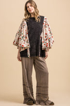 Blue Velvet Poncho Sleeve Top