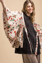 Blue Velvet Poncho Sleeve Top