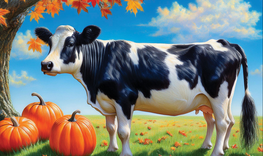 Cow & Pumpkin-Floor Mat