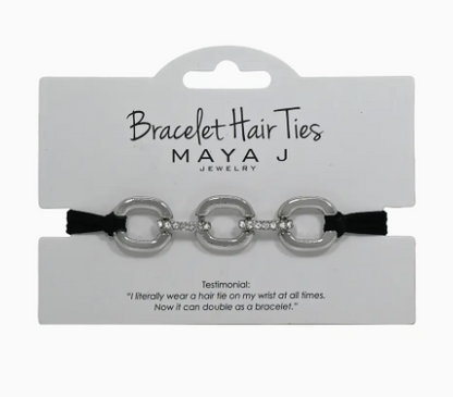 2-in-1 Bracelet Hair Ties -Crystal Bracelet Hair Ties