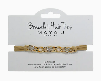 2-in-1 Bracelet Hair Ties -Crystal Bracelet Hair Ties