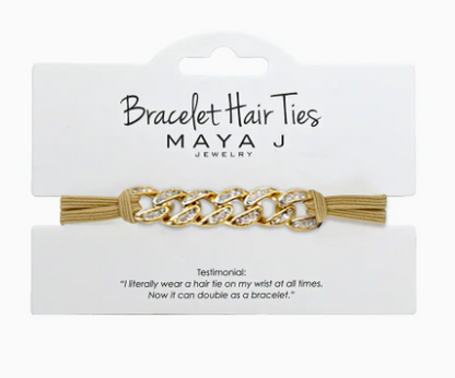 2-in-1 Bracelet Hair Ties -Crystal Bracelet Hair Ties