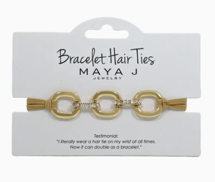 2-in-1 Bracelet Hair Ties -Crystal Bracelet Hair Ties