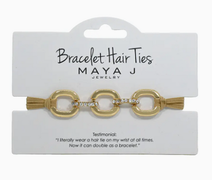 2-in-1 Bracelet Hair Ties -Crystal Bracelet Hair Ties