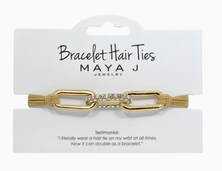 2-in-1 Bracelet Hair Ties -Crystal Bracelet Hair Ties