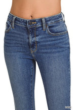 Zenana Cuffed Skinny Cropped Denim Pants