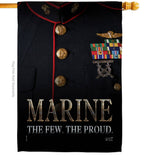 Dress Blue Marine Armed Forces Military Corps Decor Flag