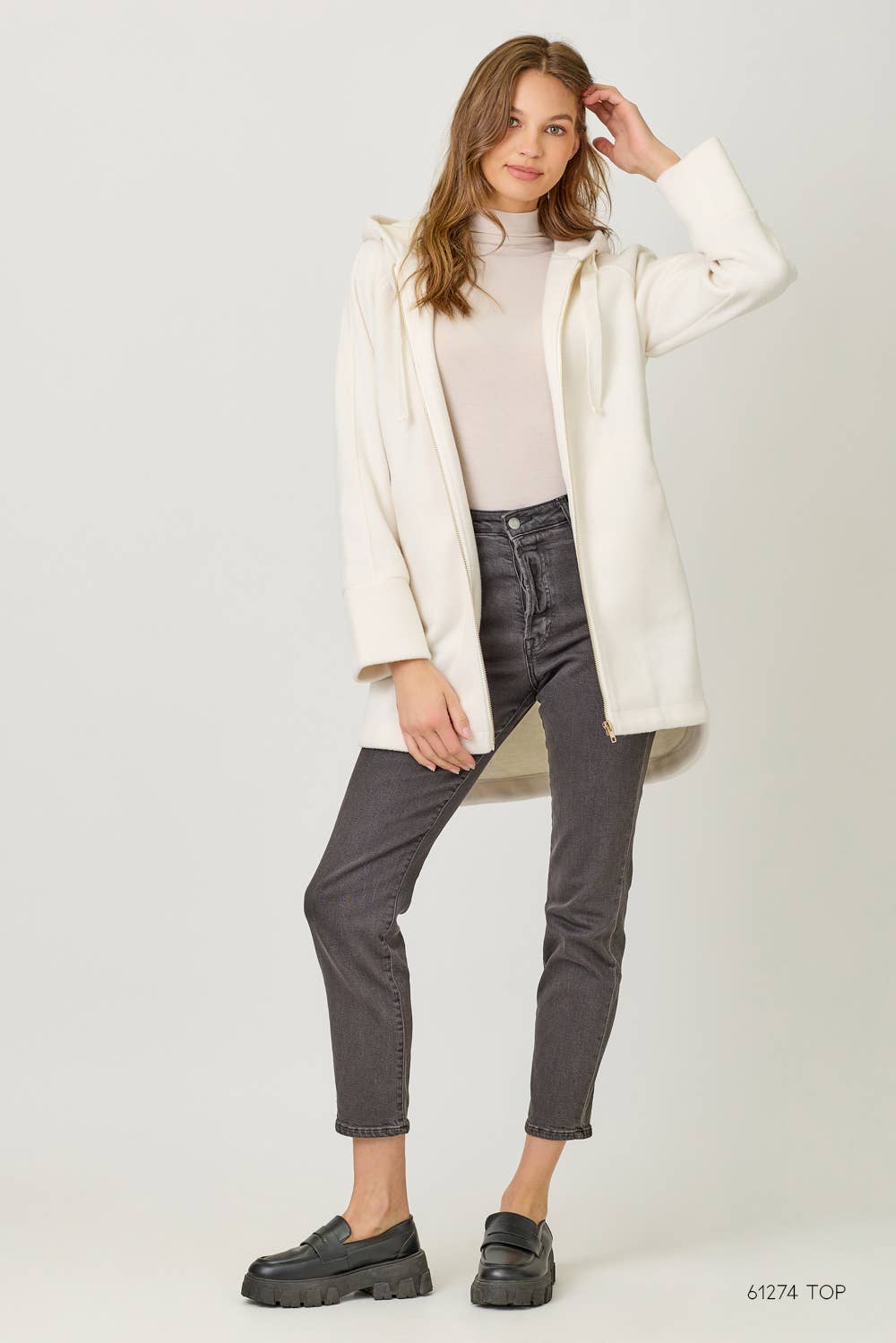 Helen Hoodie Zip-Up Coat