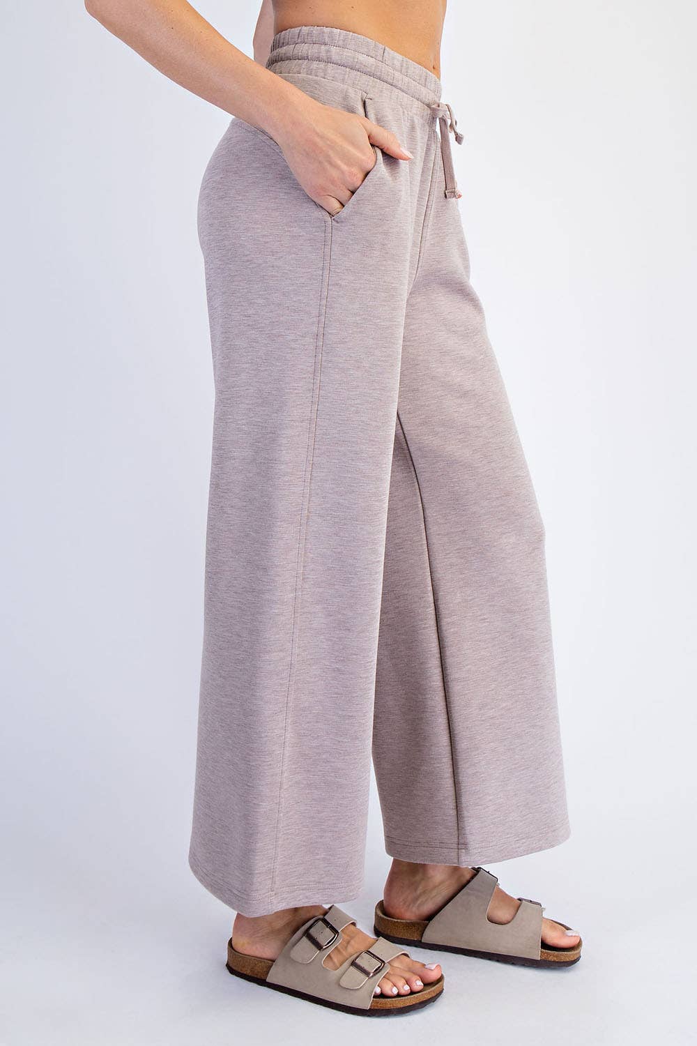 Rae Mode - MODAL SCUBA CROPPED WIDE PANT