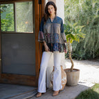 Artistic Fusion: Overdyed Jhabla Top With Emb