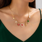 JOSSLYN by wall to wall - CHARM NECKLACE-Christmas Heart Tree Snowflake | 80N93298