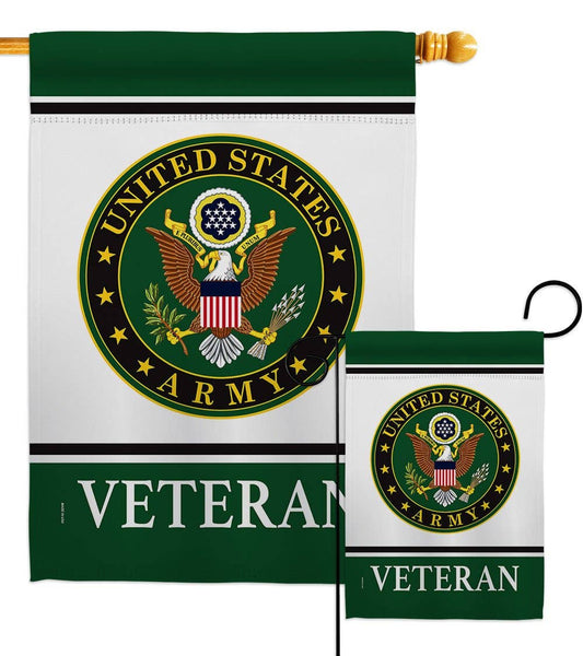Two Group Flag Co - Army Veteran Armed Forces Military Decor Flag