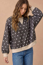 Haptics - Oversized Polka Dot Pullover