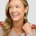 Howard's - Tiger Eye Necklace 15" Double Row Station Waterproof Narelle