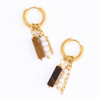 Howard's - Hoop Earrings Pearl Gemstone Beaded Waterproof Gold Narelle