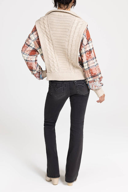 Miss Me- MIX MEDIA SWEATER