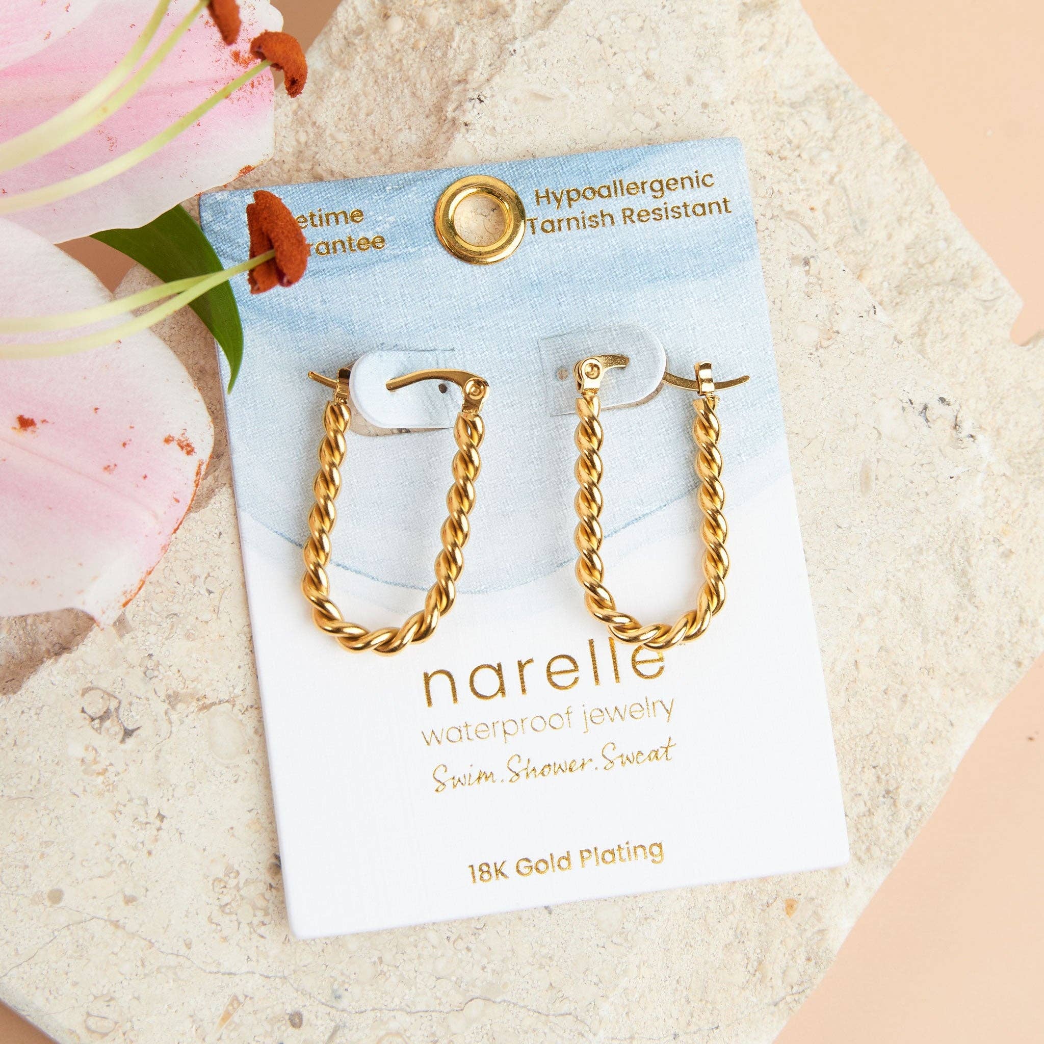 Howard's - Narelle Waterproof Twisted Hoop Earrings