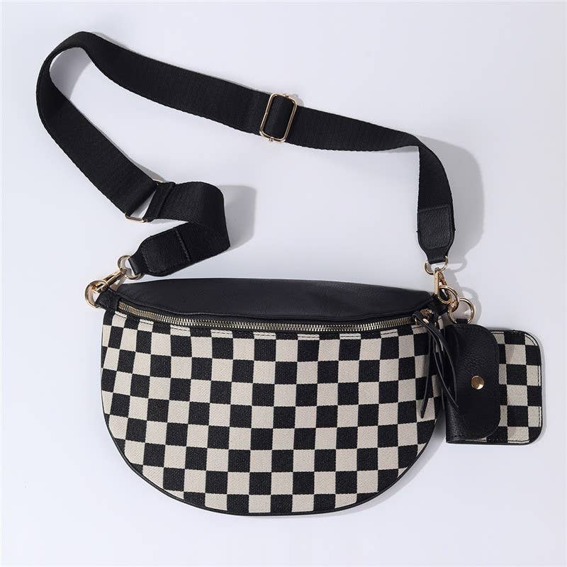 JOSSLYN by wall to wall - CROSSBODY ZIPPER REMOVAL STRAP SLING BUM BAG |