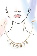 CHARM NECKLACE-WESTERN HAT HORSESHOE BOOT