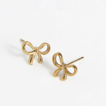 Howard's - Waterproof Earrings Narelle Stud Bow in 18K Gold Finish