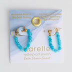 Waterproof Earrings Genuine Pearl Beaded Drop Narelle Gold