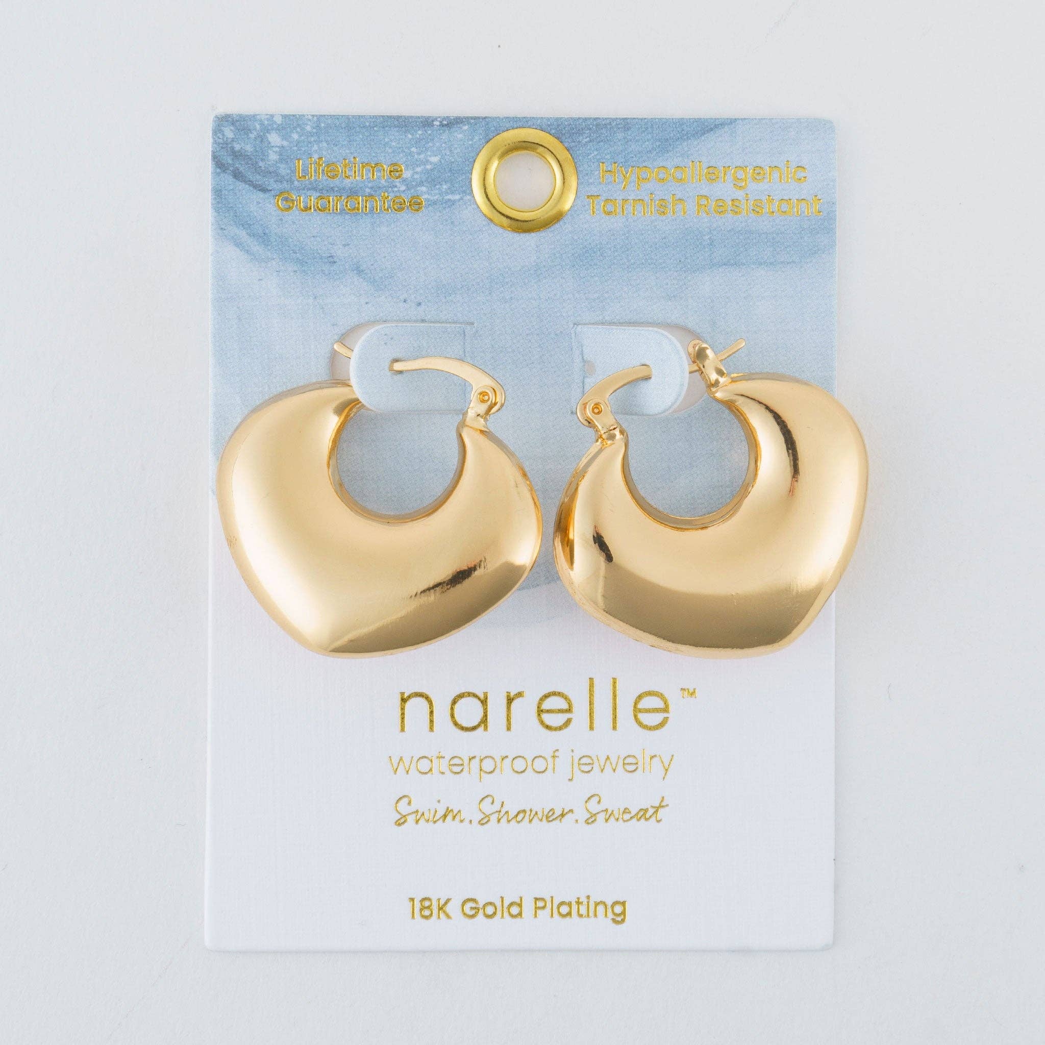 Howard's - Narelle Waterproof Round Geo Hoop Earrings