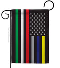 Two Group Flag Co - US First Responders Line EMT Police Firefighter Thin Flag