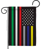 Two Group Flag Co - US First Responders Line EMT Police Firefighter Thin Flag