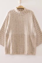 Tricia Ribbed Knit Mock Neck Sweater