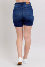 Judy Blue Jeans - V-Front Dark Wash Bermuda